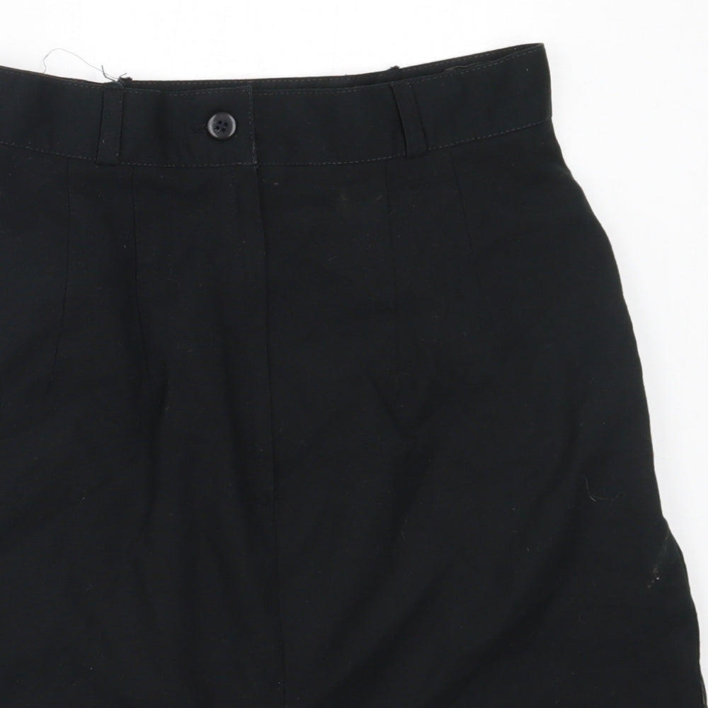 Back to Basix Womens Black  Polyester Straight & Pencil Skirt Size 10