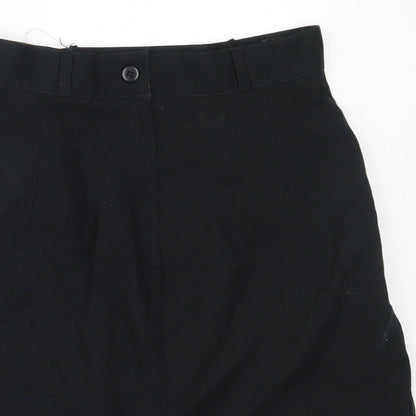 Back to Basix Womens Black  Polyester Straight & Pencil Skirt Size 10
