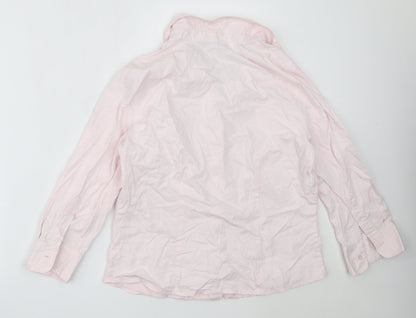 Dorothy Perkins Womens Pink  Cotton Basic Button-Up Size 16 Collared
