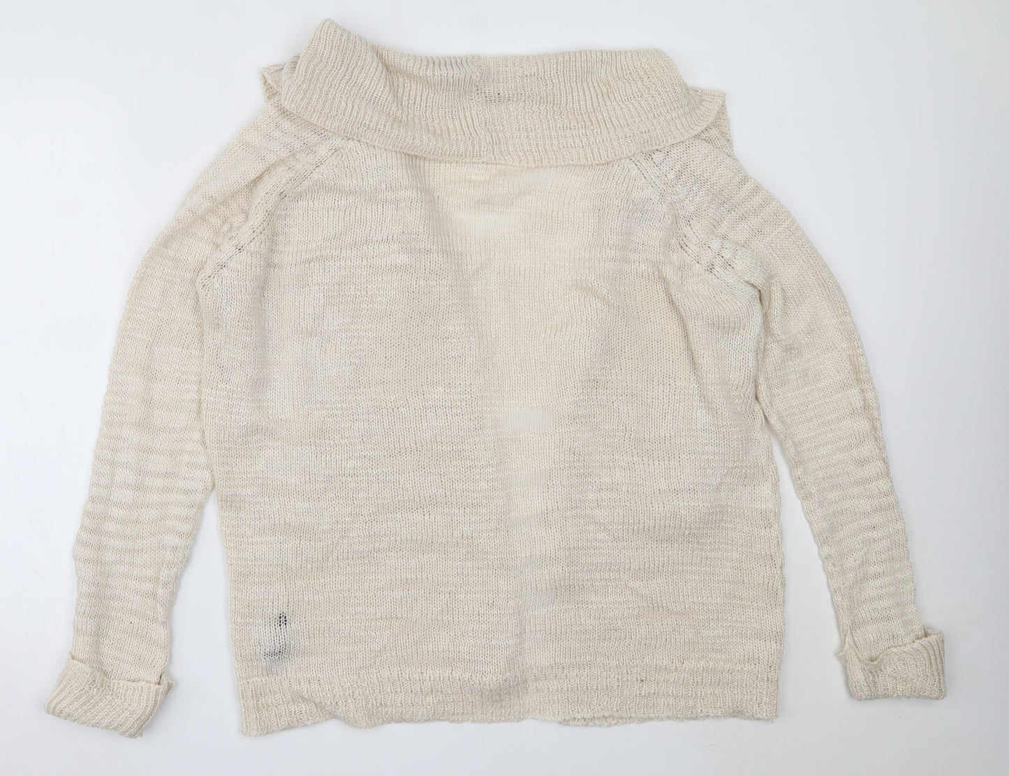 George Womens Ivory Round Neck  Acrylic Cardigan Jumper Size 20