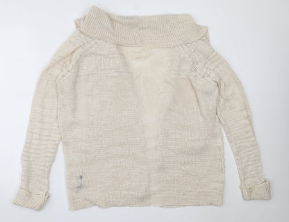 George Womens Ivory Round Neck  Acrylic Cardigan Jumper Size 20