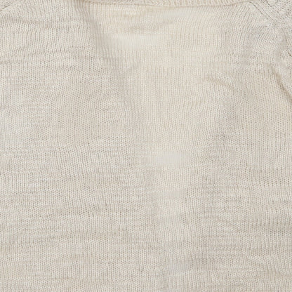 George Womens Ivory Round Neck  Acrylic Cardigan Jumper Size 20