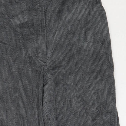 Mango Womens Grey  Cotton Cropped Trousers Size L L22.5 in Regular