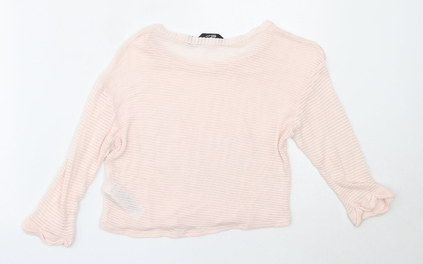 New Look Girls Pink Round Neck  Viscose Pullover Jumper Size 10-11 Years
