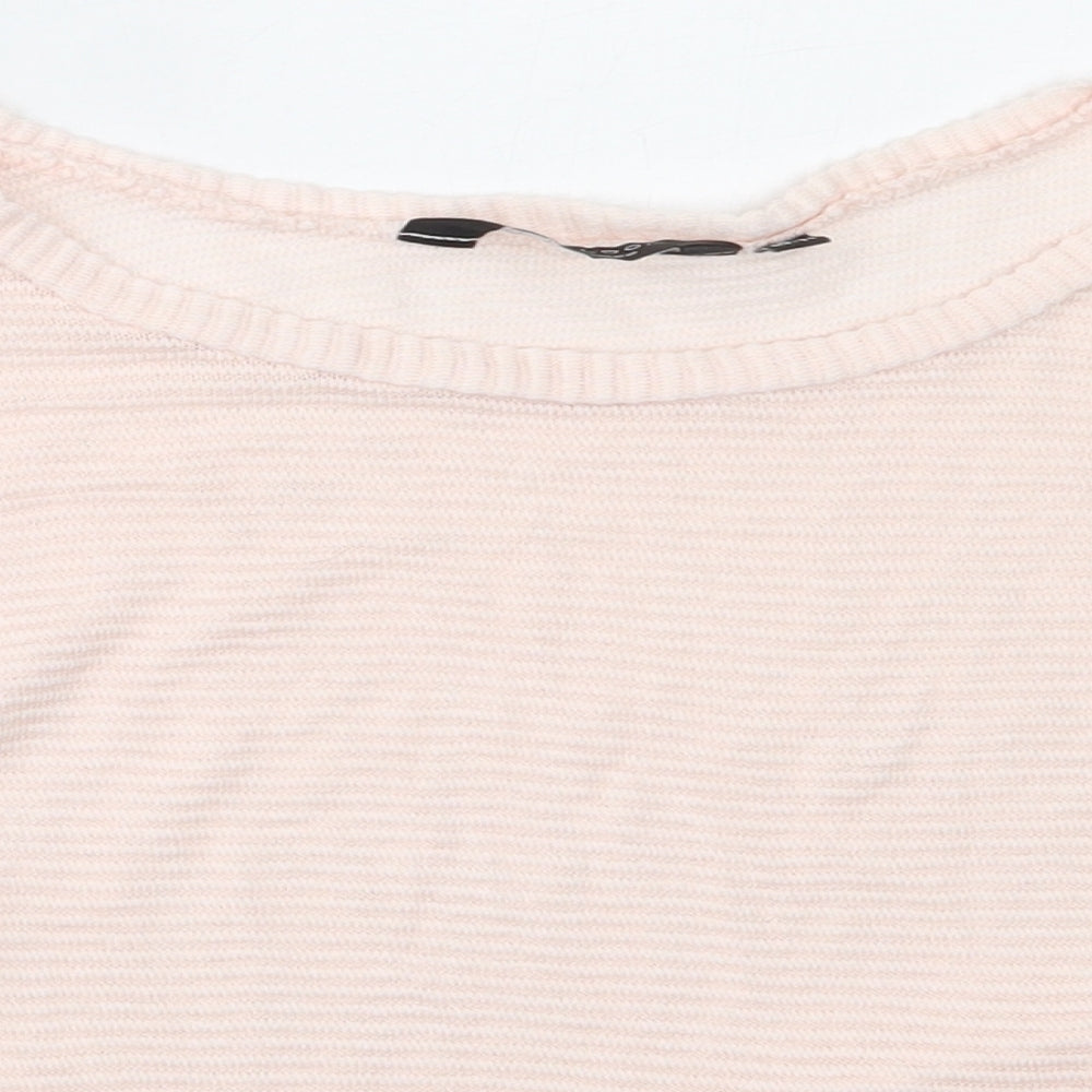 New Look Girls Pink Round Neck  Viscose Pullover Jumper Size 10-11 Years