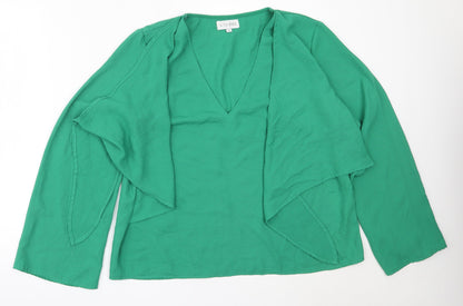 Womens UK Size 14 In the Style Green Basic Blouse
