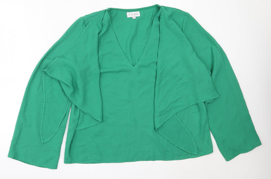 Womens UK Size 14 In the Style Green Basic Blouse