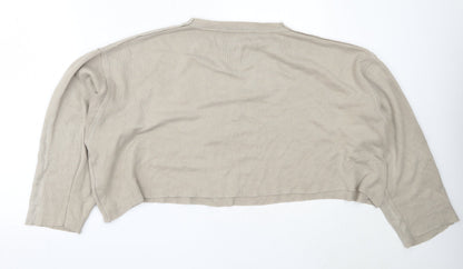 Womens UK Size L Zara Beige Pullover Jumper