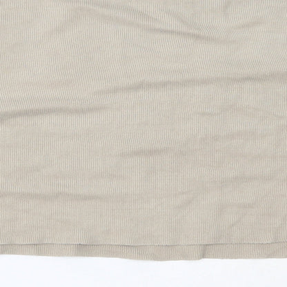 Womens UK Size L Zara Beige Pullover Jumper