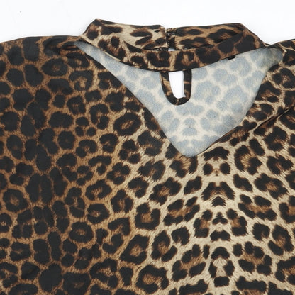 Womens UK Size 12 NEXT Brown Basic Blouse