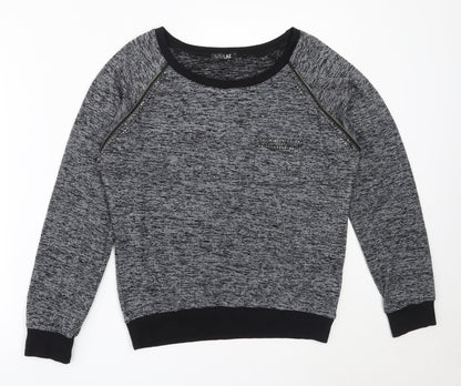 Quiz Womens Grey  Polyester Pullover Sweatshirt Size S