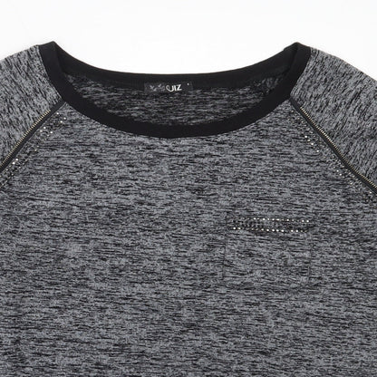 Quiz Womens Grey  Polyester Pullover Sweatshirt Size S