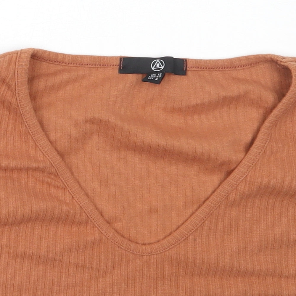 Womens UK Size 12 Missguided Orange Cropped Tank