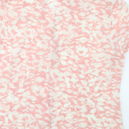 MIA Womens Pink  Polyester Basic Button-Up Size 18 Collared