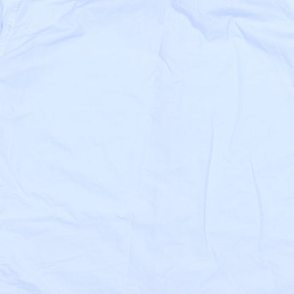 Primark Mens Blue  Polyester  Button-Up Size 15.5 Collared Button