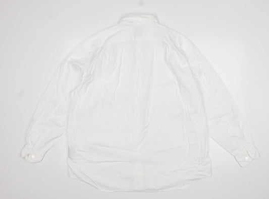 Womens UK Size L Gap White Basic Button-Up