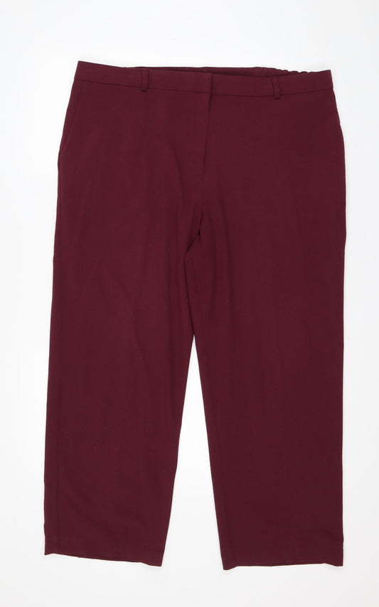 Womens UK Size 18 Special Collection Regular Fit  Purple Trousers