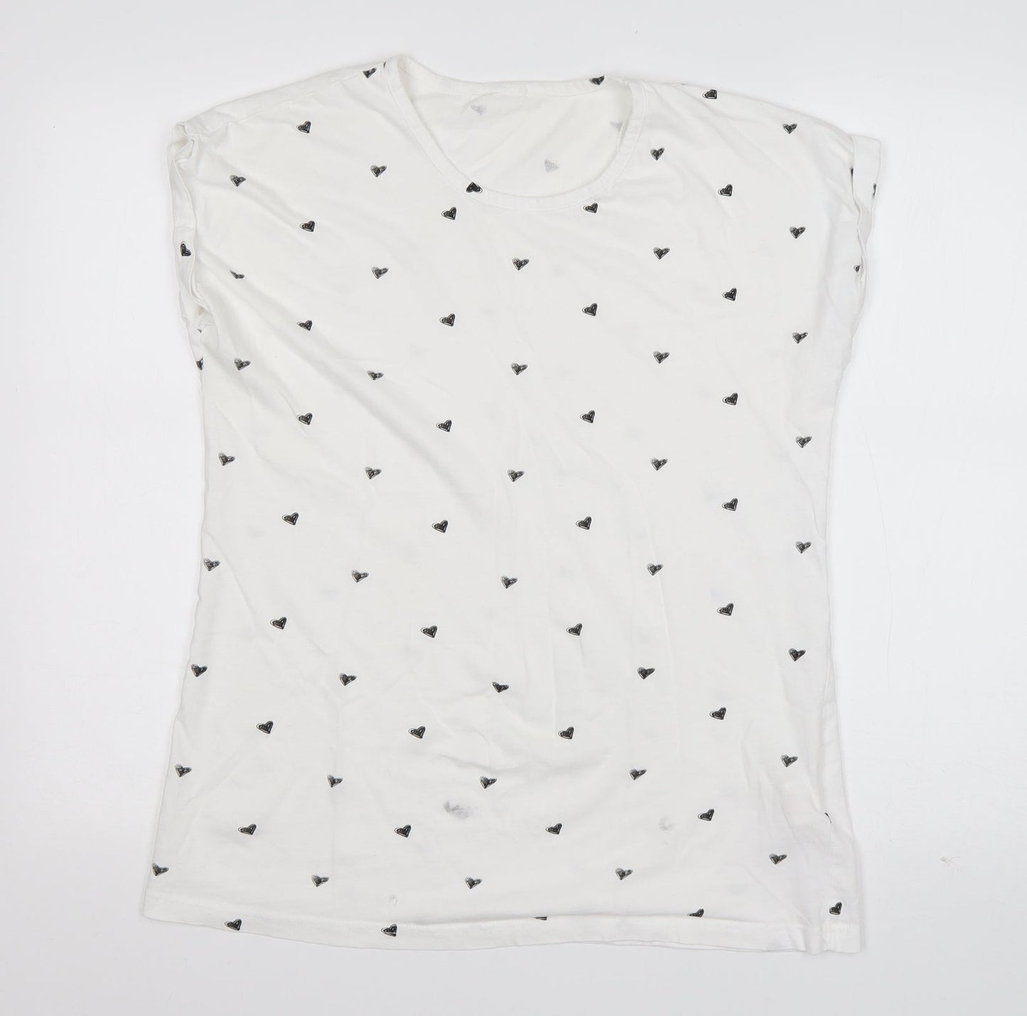Womens UK Size 18 Miso White Basic T-Shirt