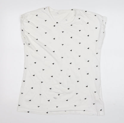Womens UK Size 18 Miso White Basic T-Shirt