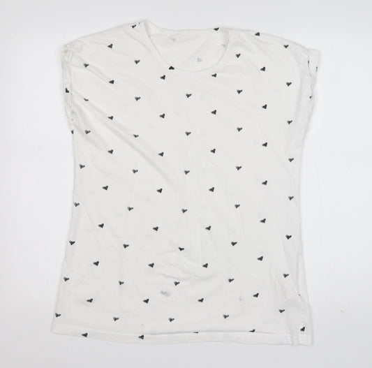 Womens UK Size 18 Miso White Basic T-Shirt
