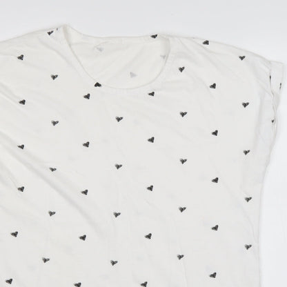 Womens UK Size 18 Miso White Basic T-Shirt