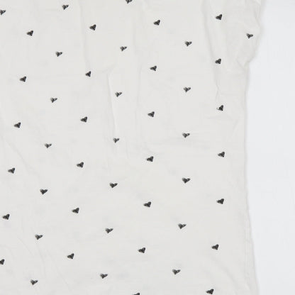 Womens UK Size 18 Miso White Basic T-Shirt