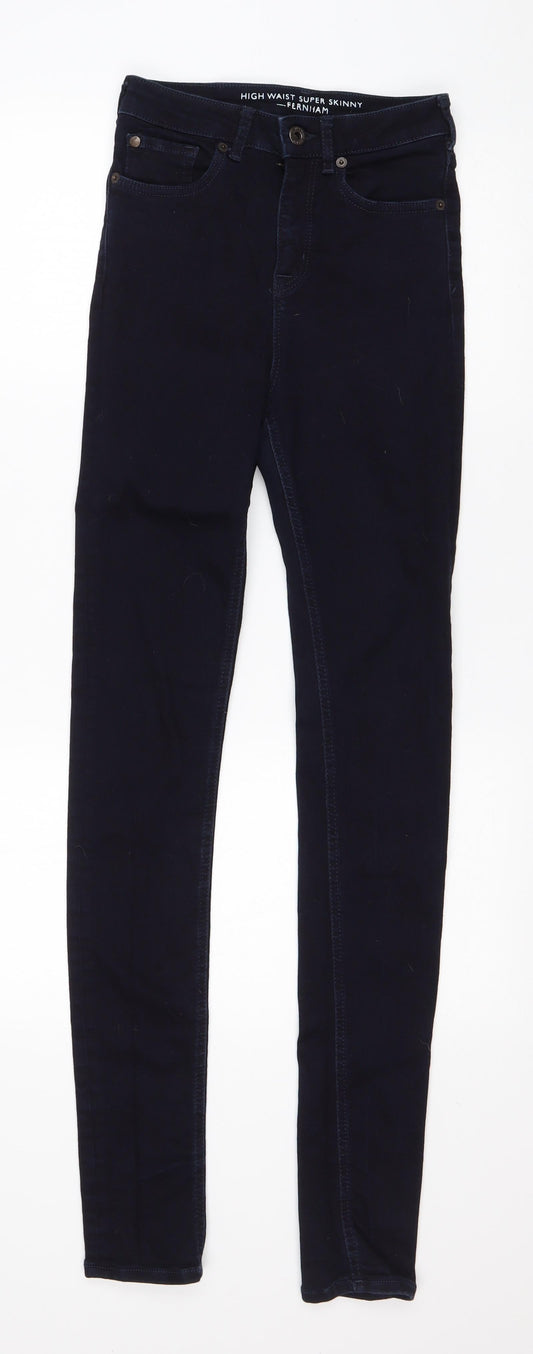 Womens UK Size 26 in Jack Wills Regular Fit Skinny Blue Jeans