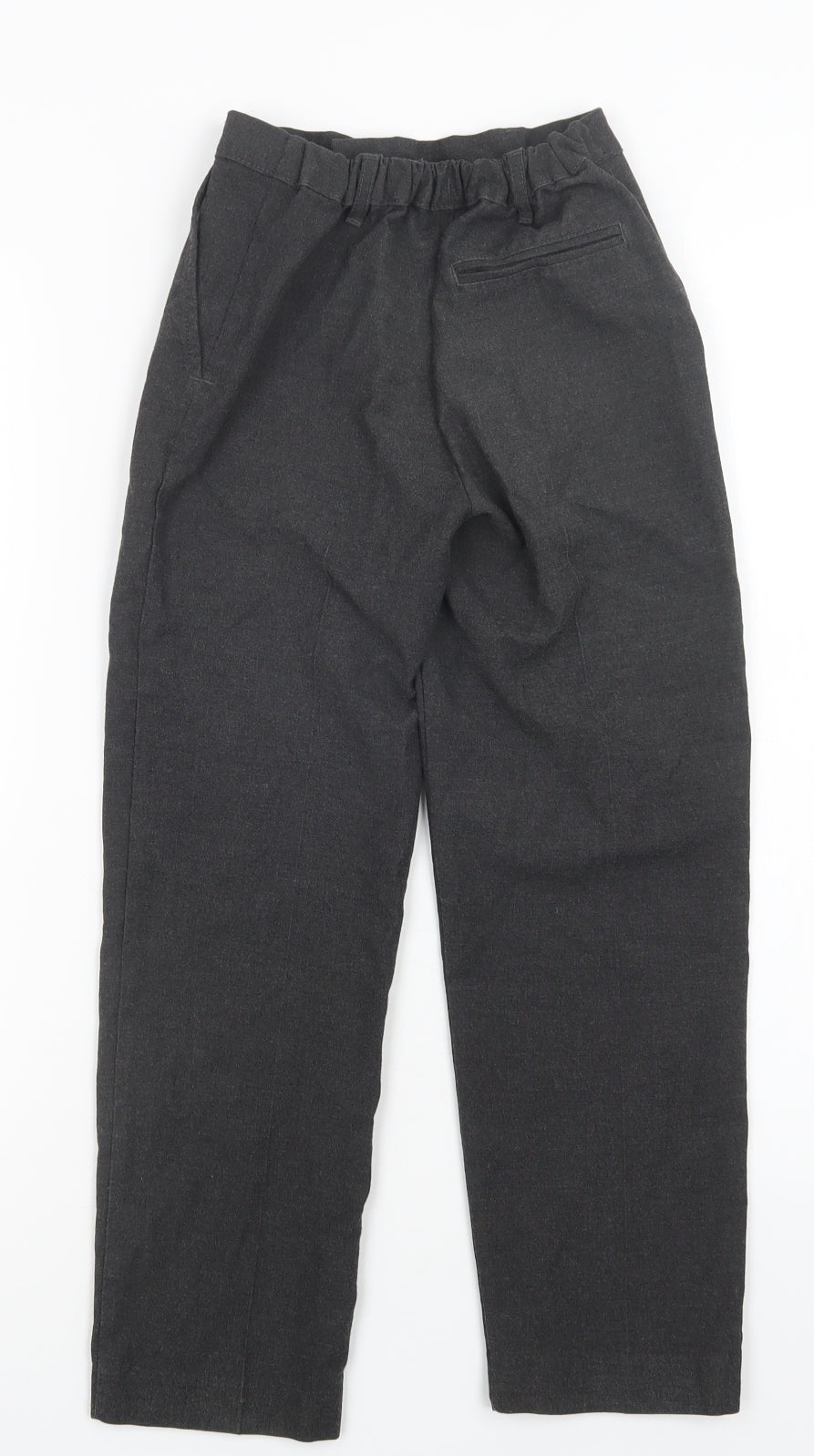 TU Boys Grey  Polyester Dress Pants Trousers Size 9 Years  Regular Hook & Loop - School Wear