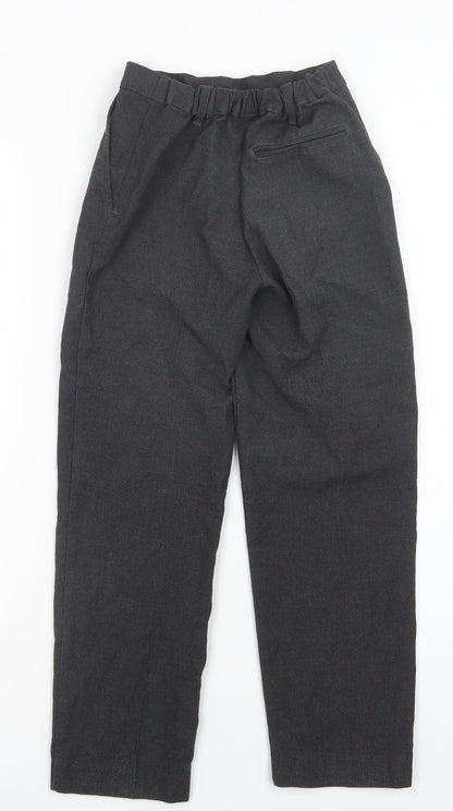 TU Boys Grey  Polyester Dress Pants Trousers Size 9 Years  Regular Hook & Loop - School Wear