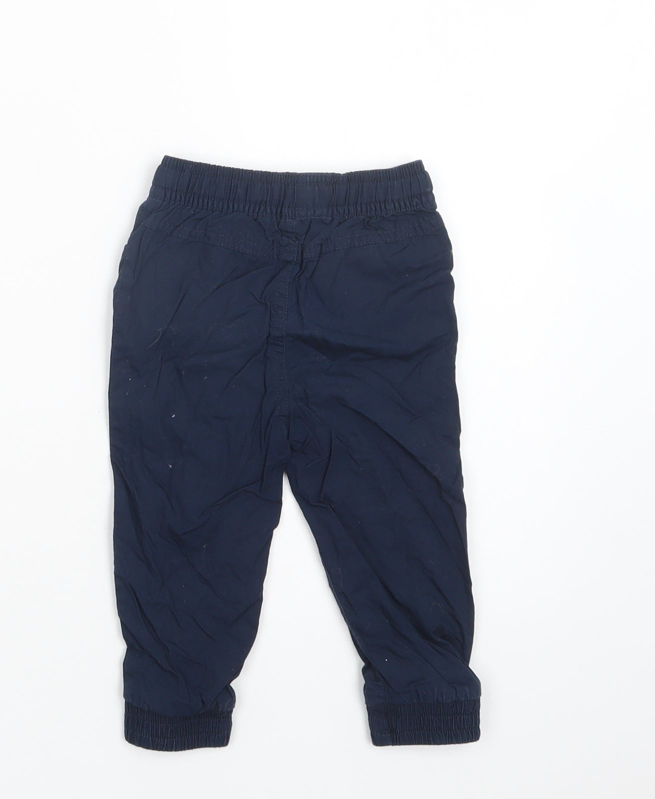 Primark Baby Blue  Cotton Jogger Trousers Size 12-18 Months  Drawstring