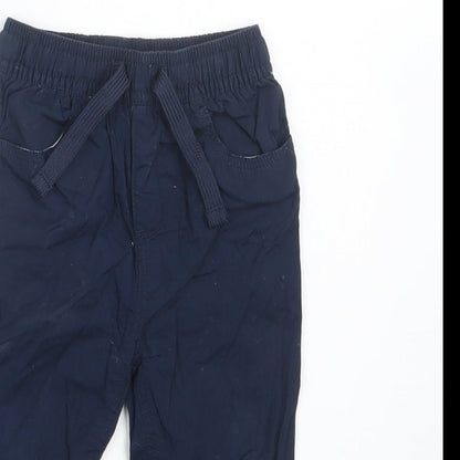 Primark Baby Blue  Cotton Jogger Trousers Size 12-18 Months  Drawstring