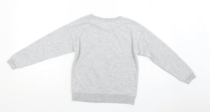 Primark Girls Grey  Cotton Pullover Sweatshirt Size 8-9 Years
