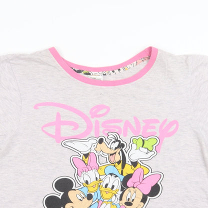 Disney Womens Grey  Cotton Top Pyjama Top Size 12   - Mickey and Friends