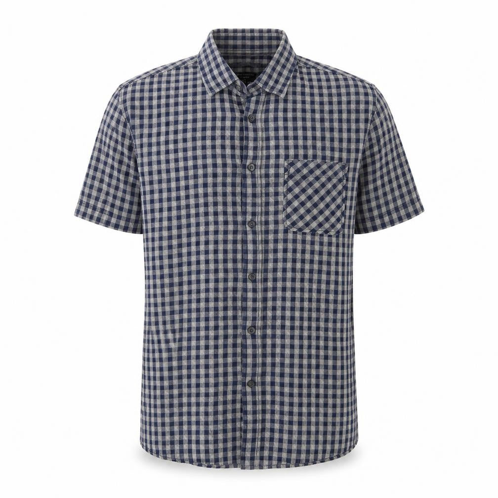 Mens UK Size S Matalan Blue  Button-Up Short Sleeve Casual Shirt