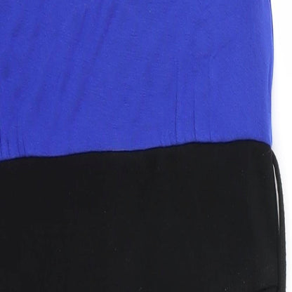 Dorothy Perkins Womens Blue  Viscose Pencil Dress  Size 12  Round Neck