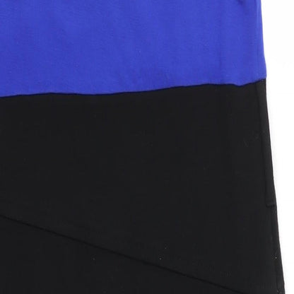 Dorothy Perkins Womens Blue  Viscose Pencil Dress  Size 12  Round Neck