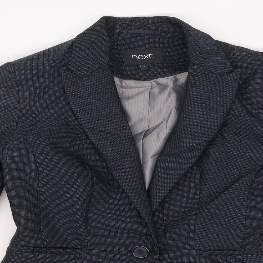 NEXT Womens Blue  Polyester Jacket Suit Jacket Size 6