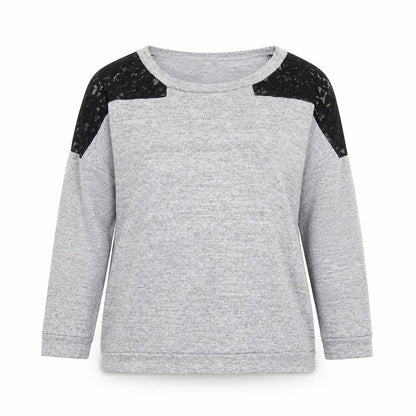 F&F Womens Grey Scoop Neck Floral Polyester Pullover Jumper Size 16