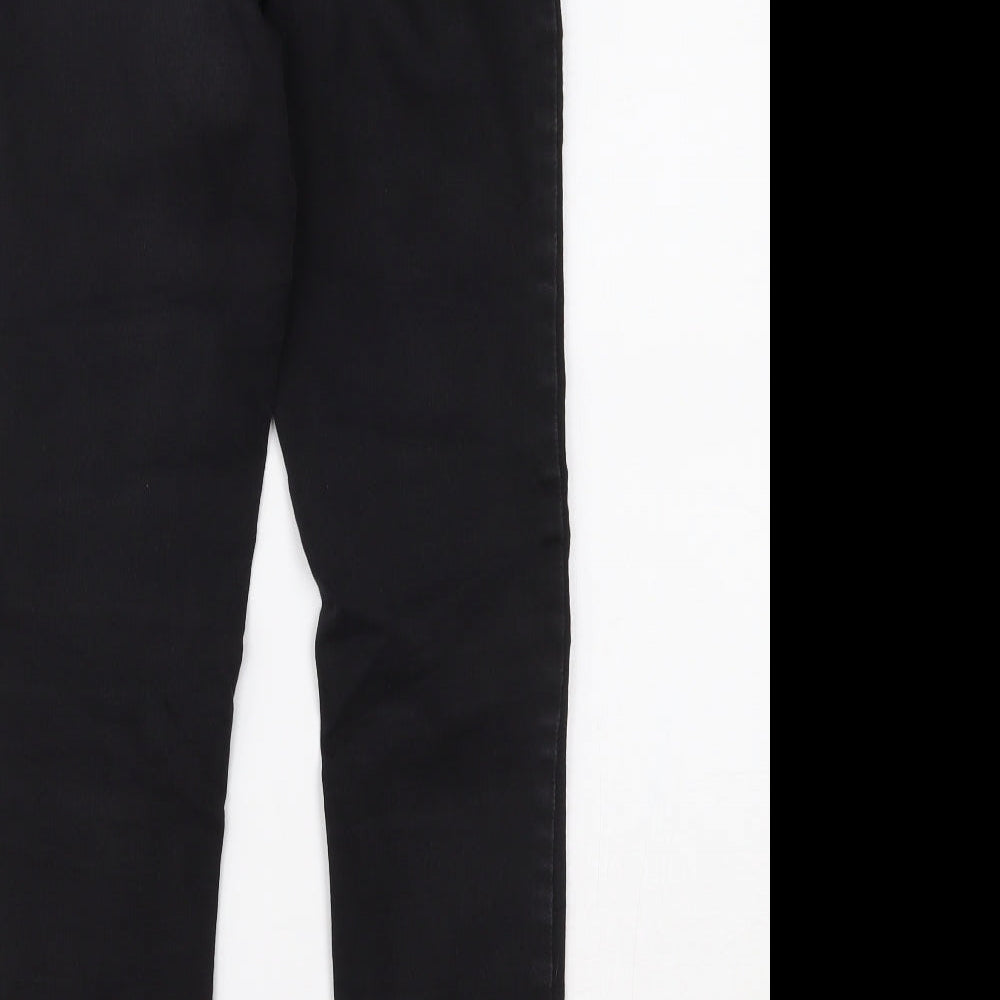 Womens UK Size 12 Papaya Regular Fit Skinny Black Jeans