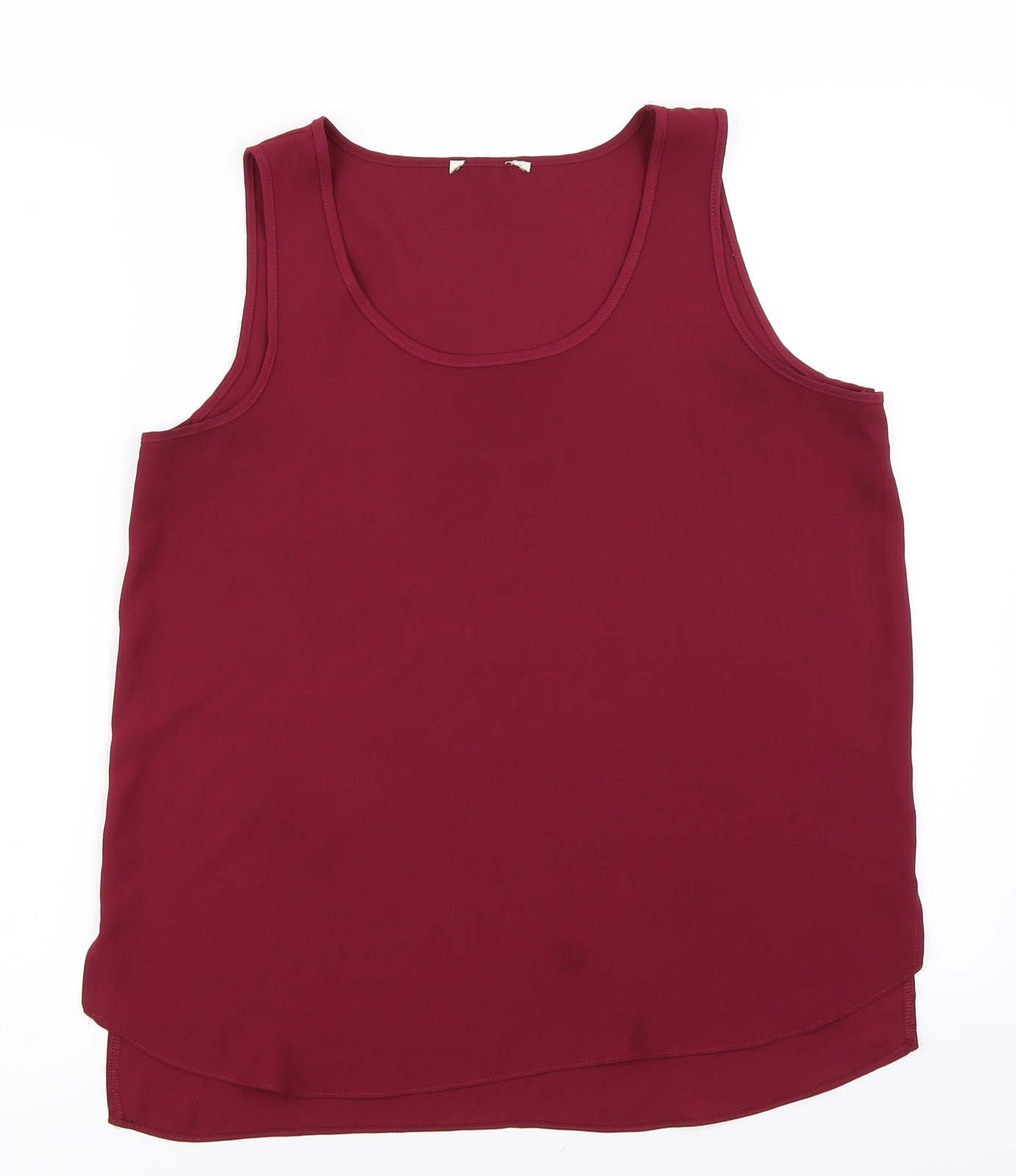 Matalan Womens Purple  Polyester Basic Blouse Size 10 Round Neck