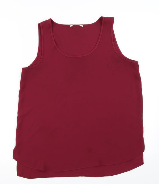 Matalan Womens Purple  Polyester Basic Blouse Size 10 Round Neck