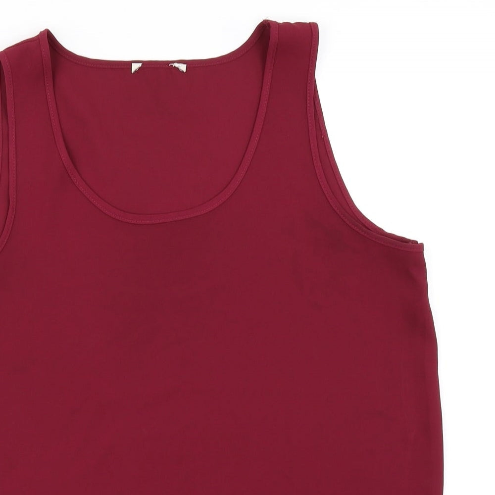 Matalan Womens Purple  Polyester Basic Blouse Size 10 Round Neck