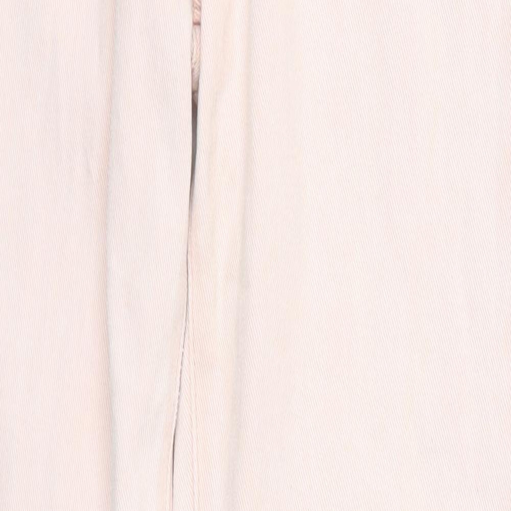 PRETTYLITTLETHING Womens Pink  Cotton Straight Jeans Size 6 L32 in Regular Button