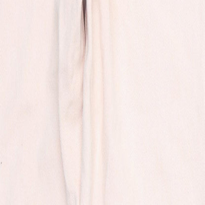 PRETTYLITTLETHING Womens Pink  Cotton Straight Jeans Size 6 L32 in Regular Button