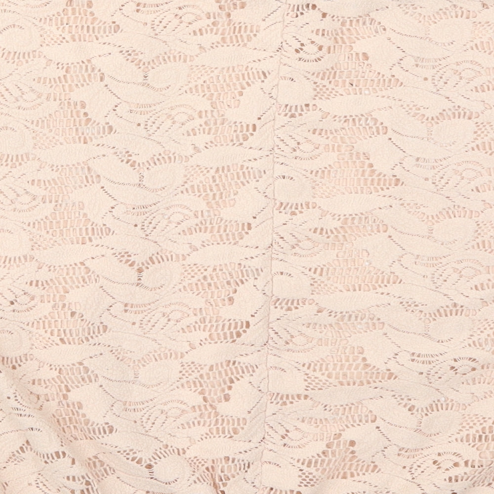 Atmosphere Womens Pink Round Neck Floral Polyester Pullover Jumper Size 12