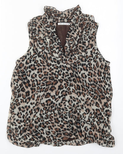 Womens UK Size 12 Select Brown Basic Blouse