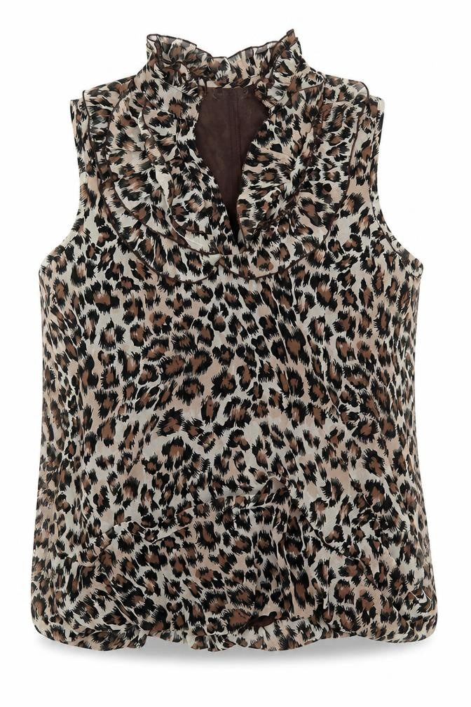 Womens UK Size 12 Select Brown Basic Blouse