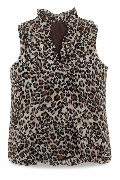 Womens UK Size 12 Select Brown Basic Blouse