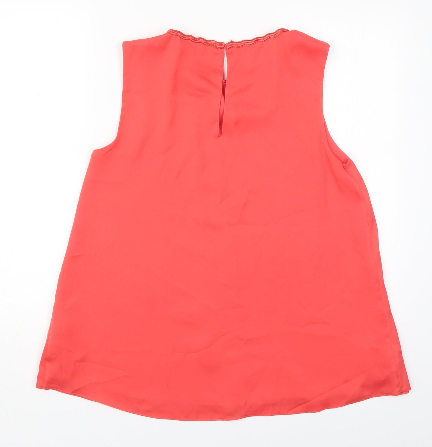 Womens UK Size 10 Preworn Red Basic Blouse