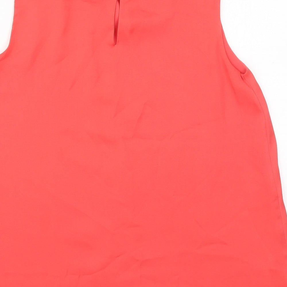 Womens UK Size 10 Preworn Red Basic Blouse